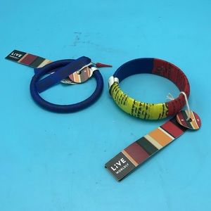 Two Bangle Bracelets by Live Worldly Brazil